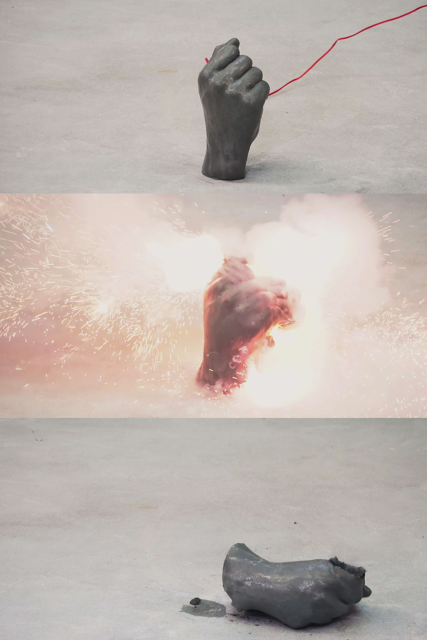 Loredana Longo, Explosion #17, happy new year (2018). Napoli Teatro Festival Italia, Real Albergo dei Poveri Loredana Longo, Explosion #17, happy new year (2018). Napoli Teatro Festival Italia, Real Albergo dei Poveri