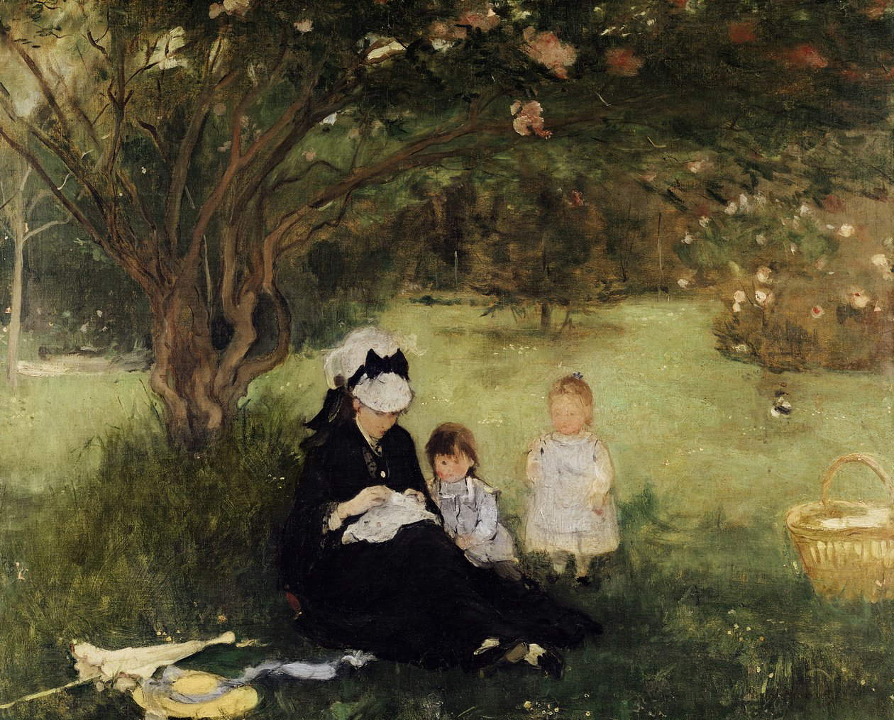 Berthe Morisot, Die Flieder von Maurecourt (1874; Öl auf Leinwand, 61 x 50 cm; Privatsammlung) Berthe Morisot, Die Flieder von Maurecourt (1874; Öl auf Leinwand, 61 x 50 cm; Privatsammlung)