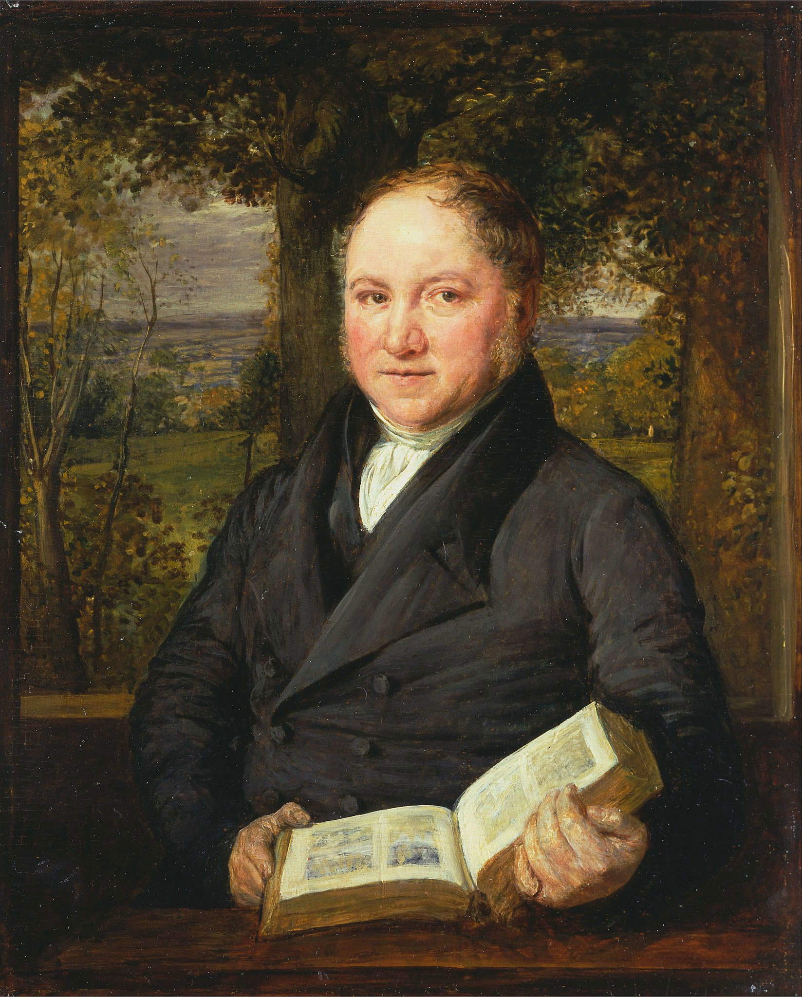 John Linnell, Ritratto di John Varley (1820 circa; olio su tavola, 32,1 x 25,7 cm; New Haven, Yale Center for British Art) John Linnell, Ritratto di John Varley (1820 circa; olio su tavola, 32,1 x 25,7 cm; New Haven, Yale Center for British Art)