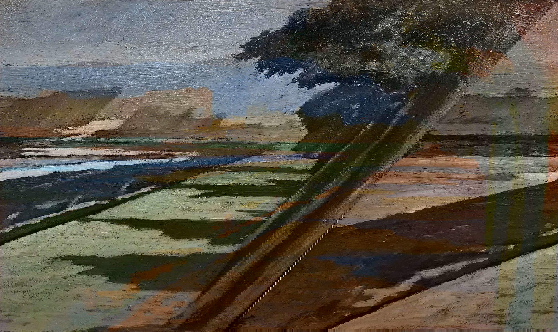 Giovanni Fattori, Arno alle Cascine (Öl auf Tafel; Lucca, Fondazione Cassa di Risparmio di Lucca)