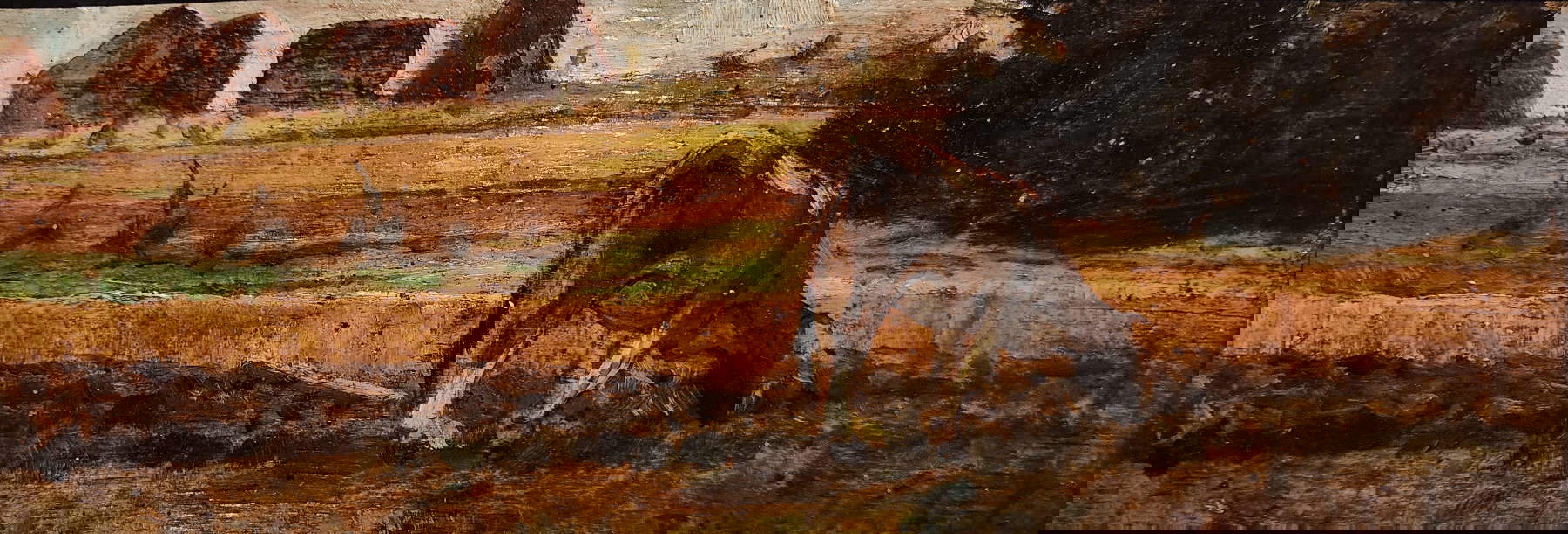 Plinio Nomellini, Bove al pascolo (Öl auf Tafel; Lucca, Fondazione Cassa di Risparmio di Lucca)