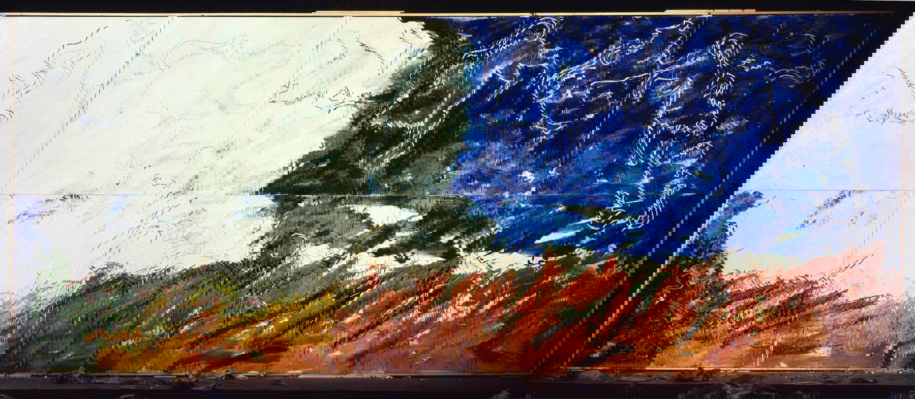 Mario Schifano, Amare chimere (La Chimère) (1985 ; Collection privée)