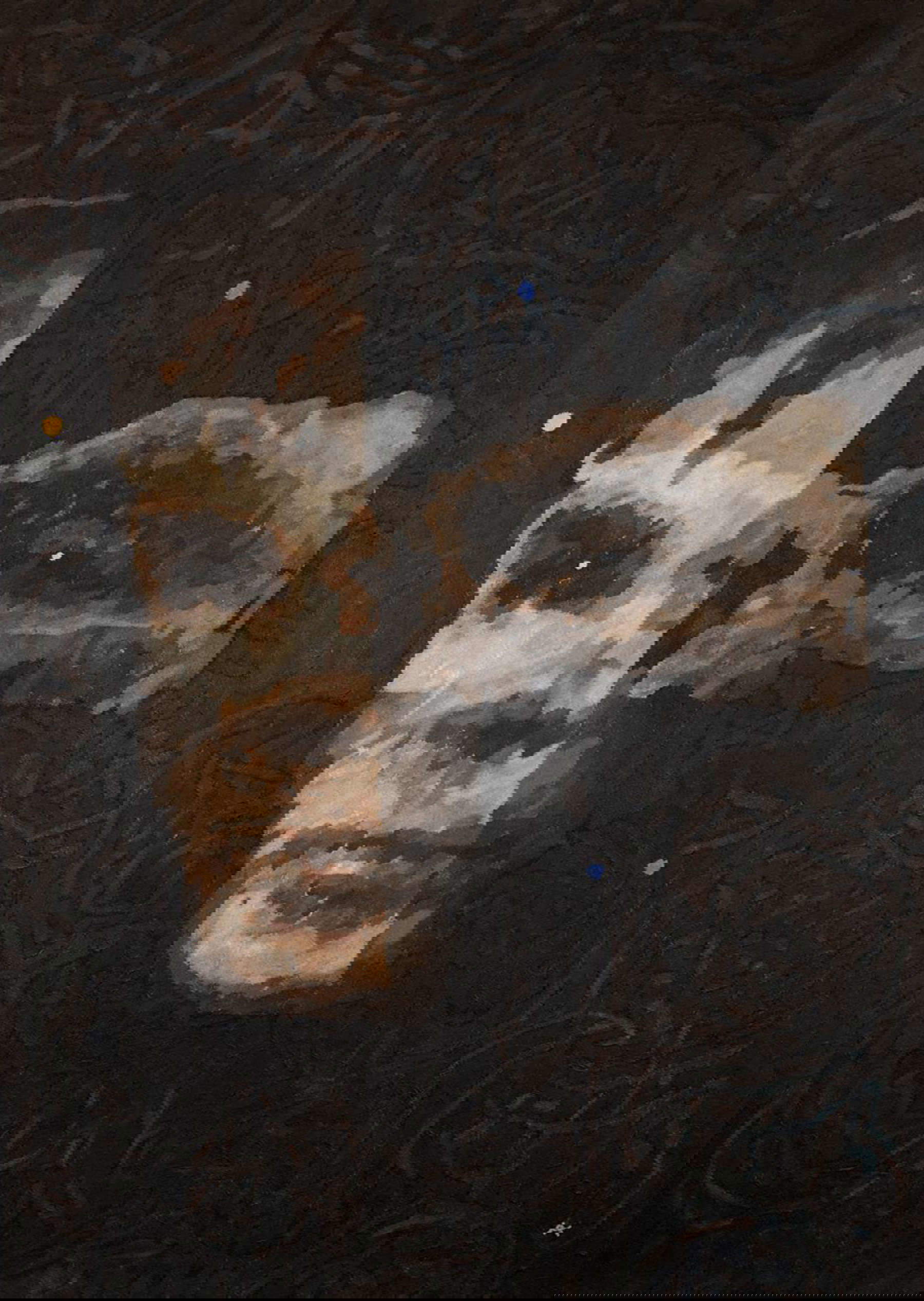 Ai-Da Robot (by Aidan Meller), Portrait of Alan Turing (2024; tecnica mista su tela, 162,5 x 230 cm) Ai-Da Robot (by Aidan Meller), Portrait of Alan Turing (2024; tecnica mista su tela, 162,5 x 230 cm)