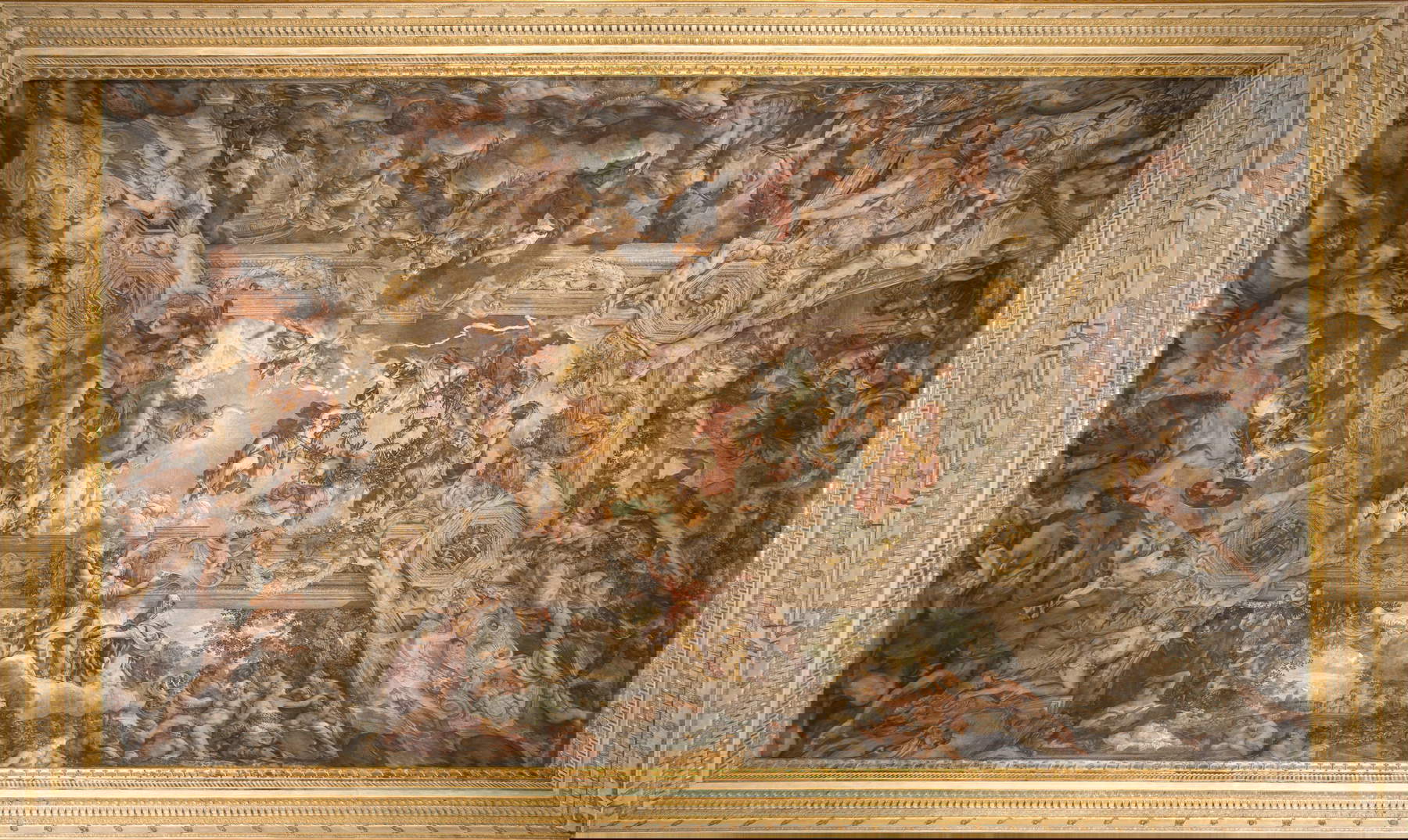 Pietro da Cortona, El triunfo de la Divina Providencia y el cumplimiento de sus fines bajo el Ponjpgicato de Urbano VIII (1632-1639; fresco; Roma, Gallerie Nazionali Barberini Corsini, Palazzo Barberini, Salone di Pietro da Cortona) Pietro da Cortona, El triunfo de la Divina Providencia y el cumplimiento de sus fines bajo el Ponjpgicato de Urbano VIII (1632-1639; fresco; Roma, Gallerie Nazionali Barberini Corsini, Palazzo Barberini, Salone di Pietro da Cortona)