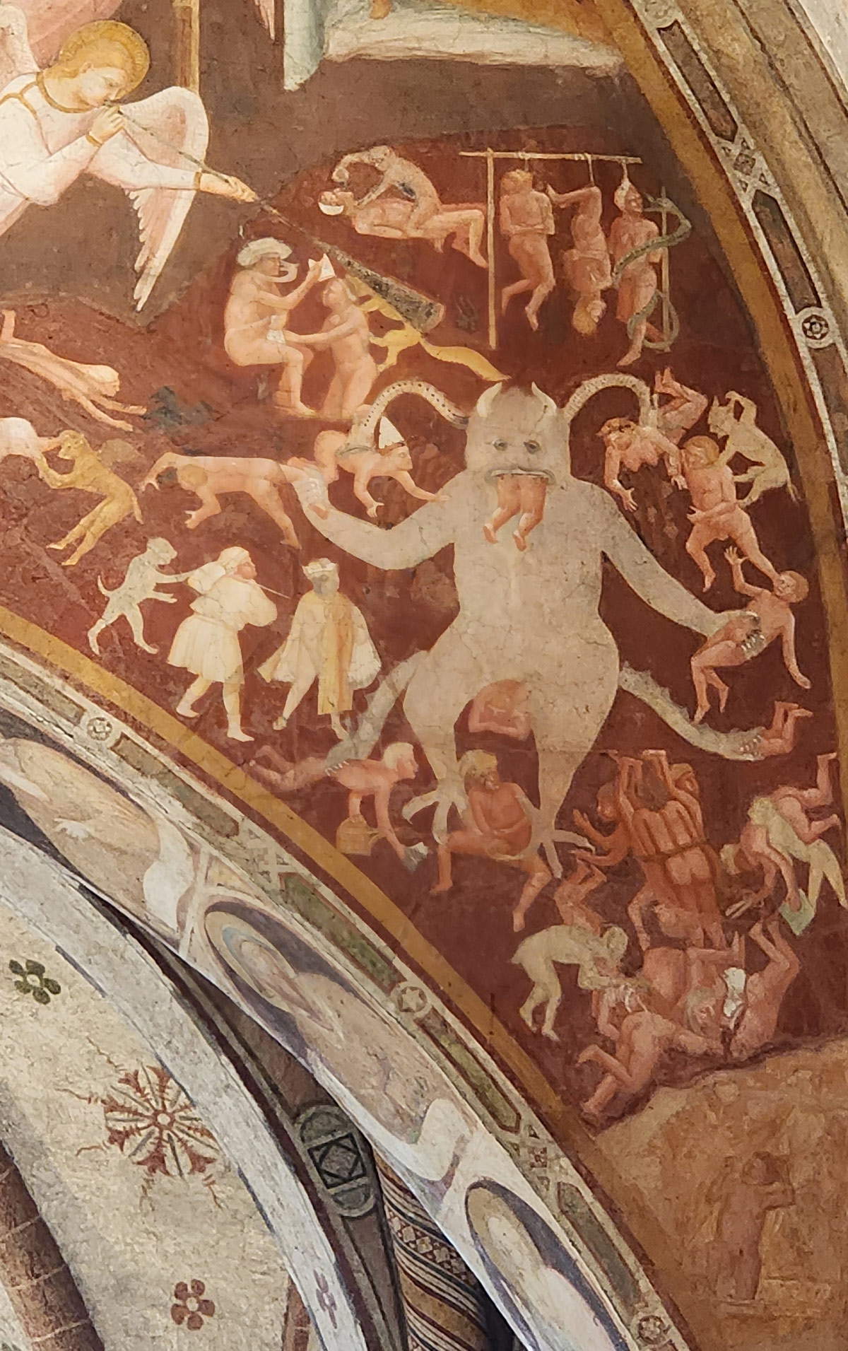 Das Jüngste Gericht von Giusto de' Menabuoi, die Verdammten und die Hölle Das Jüngste Gericht von Giusto de' Menabuoi, die Verdammten und die Hölle