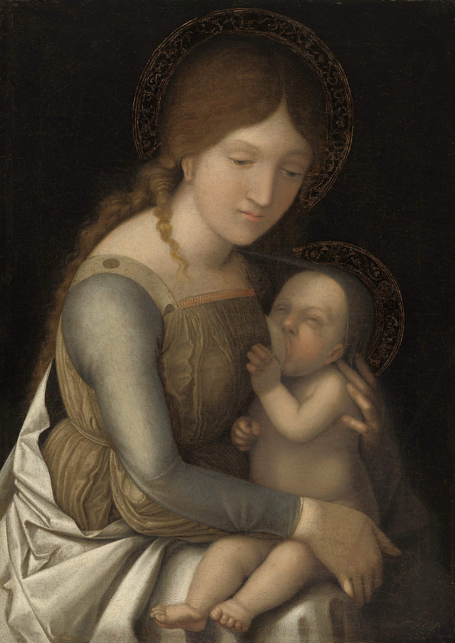 Correggio, Madonna Barrymore (c. 1506; óleo sobre lienzo, 56,3 x 41 cm; Washington, National Gallery, Colección Samuel H. Kress)