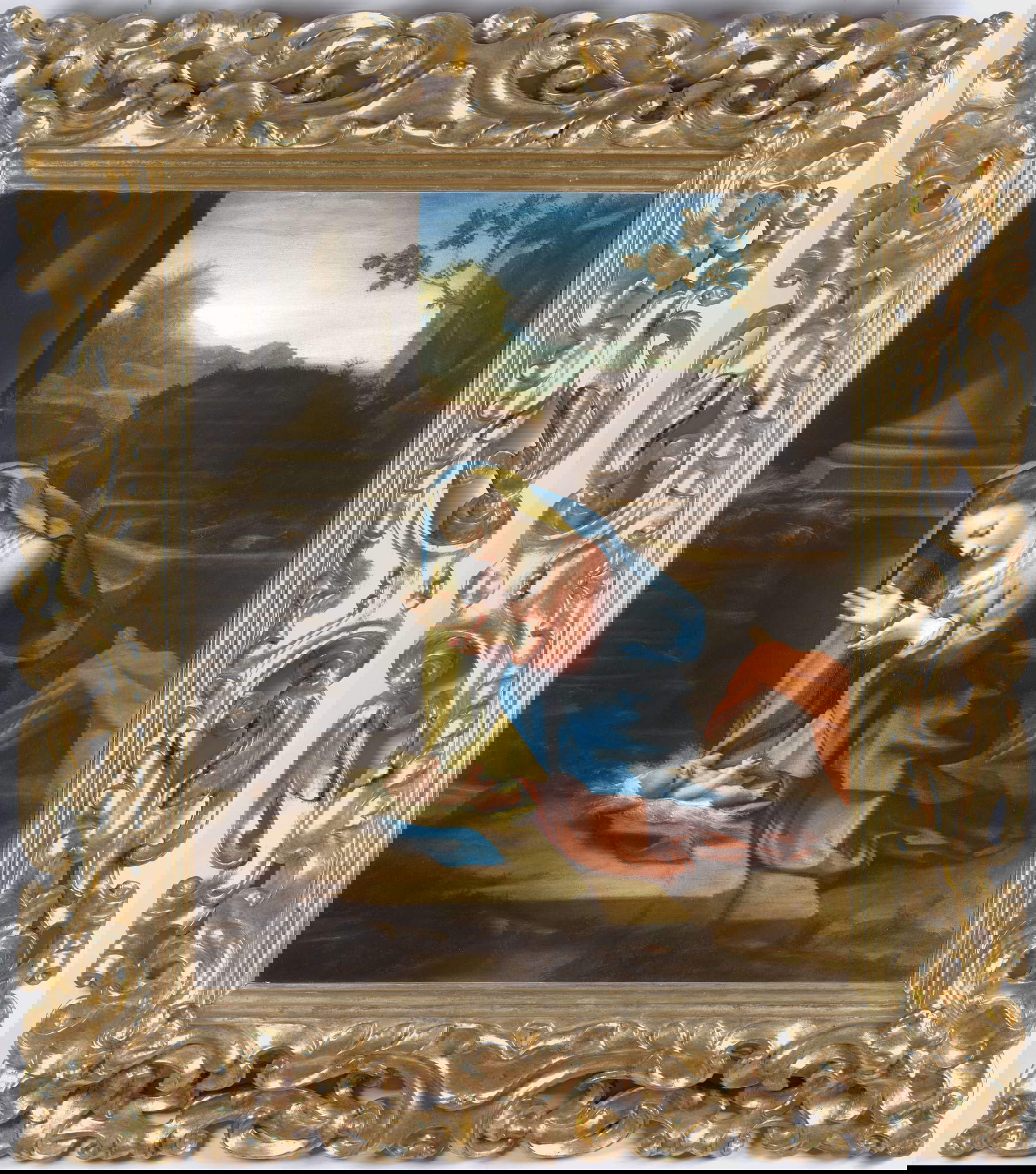 Correggio, Virgen en Adoración del Niño Jesús