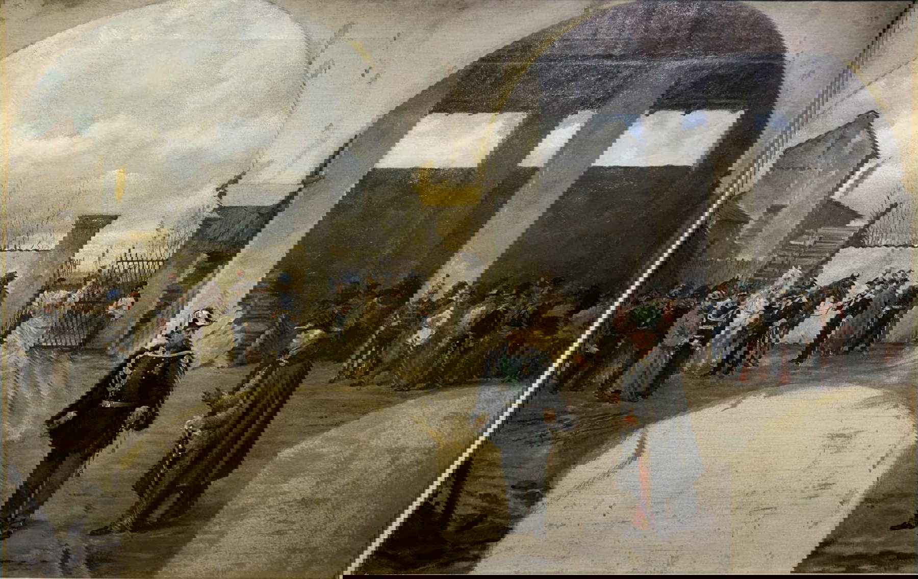 Pietro Aldi, El encuentro entre Radetzky y Víctor Manuel II en la granja Vignale (1885; óleo sobre lienzo, 70 x 108 cm; Saturnia, Polo Culturale Pietro Aldi) Pietro Aldi, El encuentro entre Radetzky y Víctor Manuel II en la granja Vignale (1885; óleo sobre lienzo, 70 x 108 cm; Saturnia, Polo Culturale Pietro Aldi)