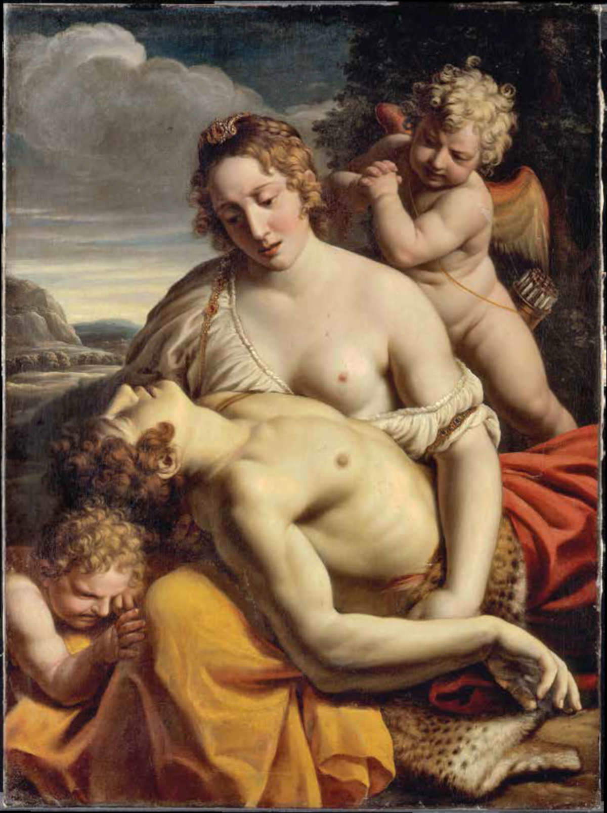 Alessandro Turchi called l'Orbetto, Venus and Adonis Dying (c. 1622-1624; oil on canvas, 133 × 99 cm; London, private collection) Alessandro Turchi called l'Orbetto, Venus and Adonis Dying (c. 1622-1624; oil on canvas, 133 × 99 cm; London, private collection)