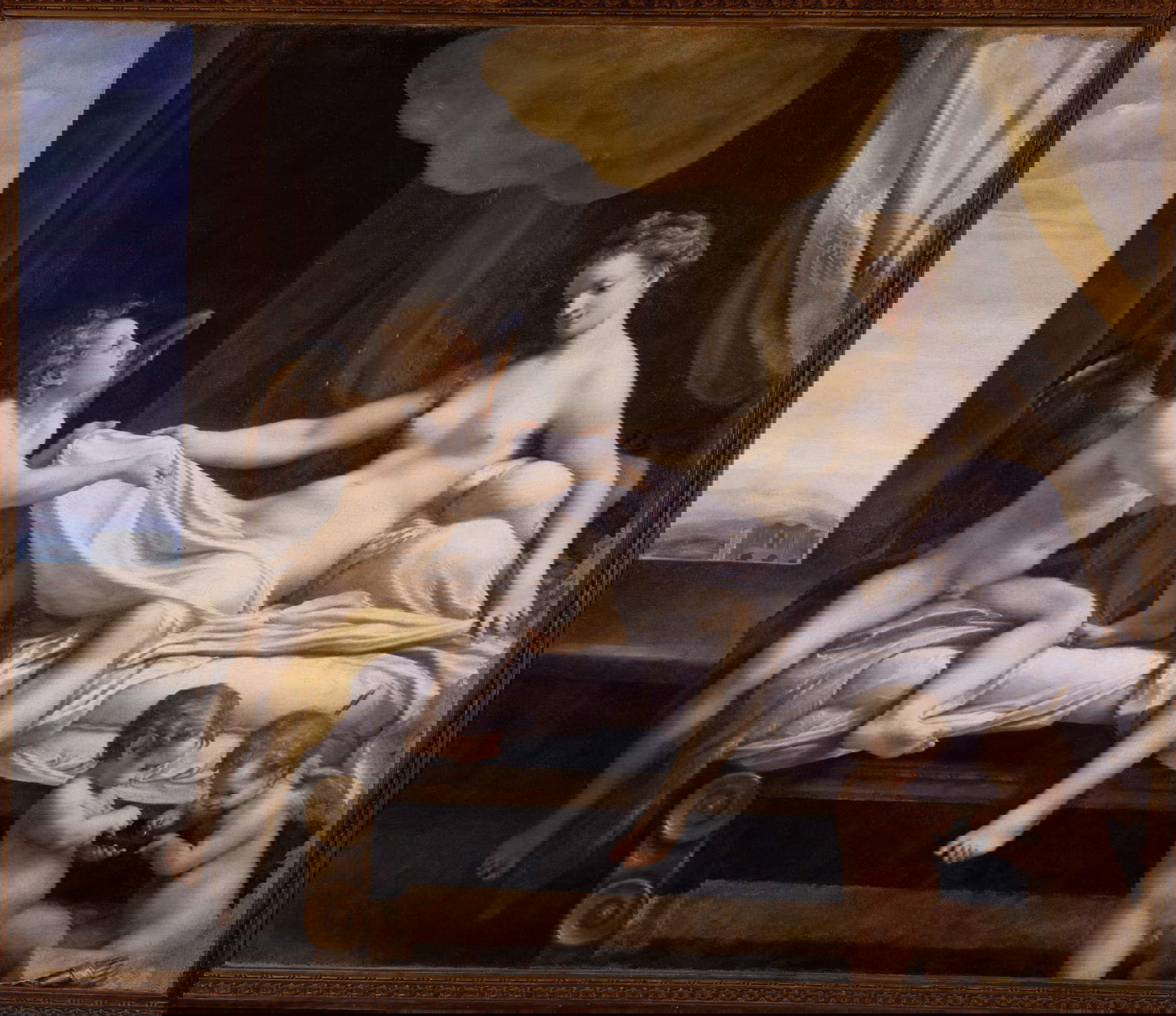 Antonio Allegri known as Correggio, Danae (1530-1531; oil on canvas, 158 × 189 cm; Rome, Galleria Borghese, no. 125) Antonio Allegri known as Correggio, Danae (1530-1531; oil on canvas, 158 × 189 cm; Rome, Galleria Borghese, no. 125)