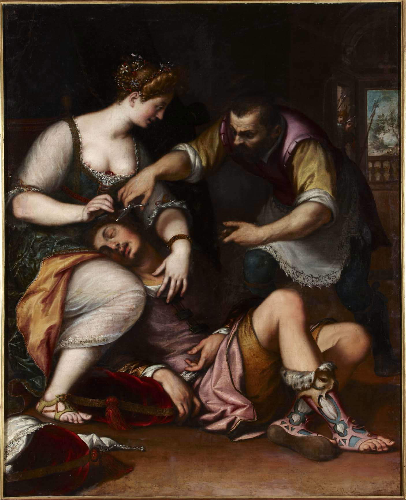 Giovanni Battista Paggi, Samson and Delilah (1591; oil on canvas, 164 × 132 cm; Salamanca, Fundaciòn Casa de Alba, inv. P314) Giovanni Battista Paggi, Samson and Delilah (1591; oil on canvas, 164 × 132 cm; Salamanca, Fundaciòn Casa de Alba, inv. P314)