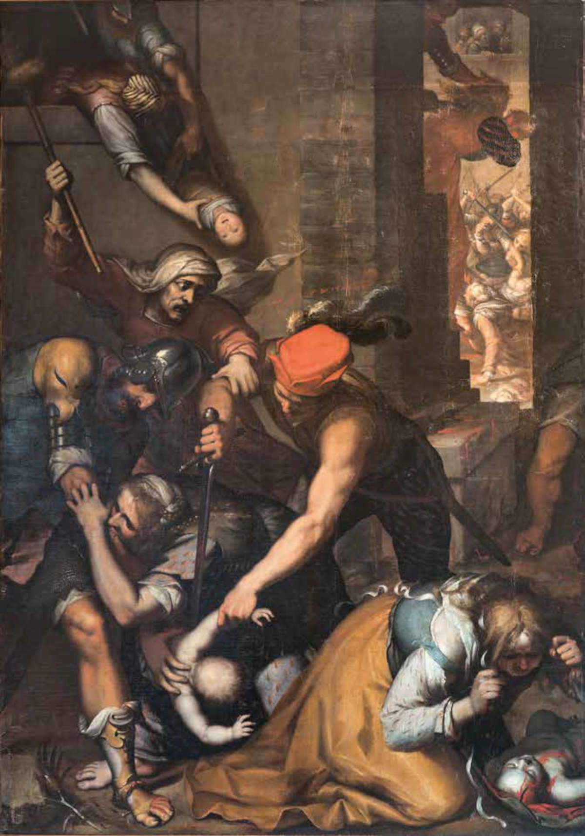 Giovanni Battista Paggi, Massacre of the Innocents, fragment (before 1604?; oil on canvas, 255 × 178 cm; Colle di Val d'Elsa, San Pietro Complex) Giovanni Battista Paggi, Massacre of the Innocents, fragment (before 1604?; oil on canvas, 255 × 178 cm; Colle di Val d'Elsa, San Pietro Complex)