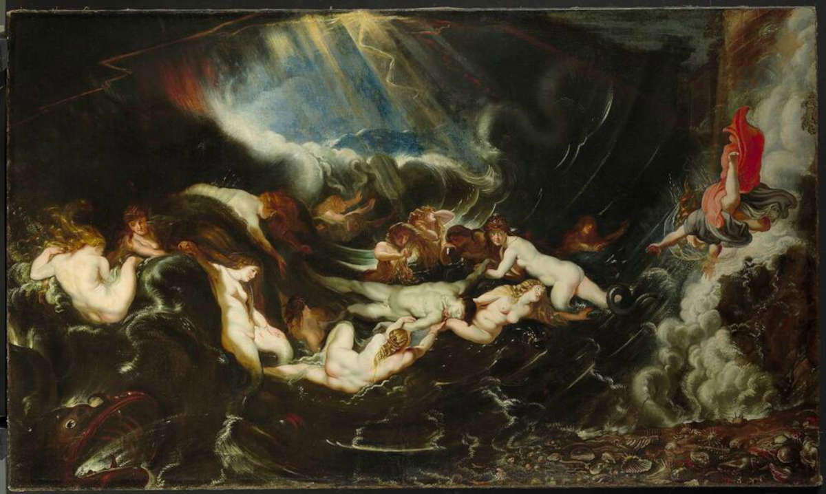 Peter Paul Rubens and workshop, Leander at Sea (second decade of the 17th century; oil on canvas, 128 × 217 cm; Dresden, Staatliche Kunstsammlungen, Gemäldegalerie Alte Meister, inv. 1002) Peter Paul Rubens and workshop, Leander at Sea (second decade of the 17th century; oil on canvas, 128 × 217 cm; Dresden, Staatliche Kunstsammlungen, Gemäldegalerie Alte Meister, inv. 1002)