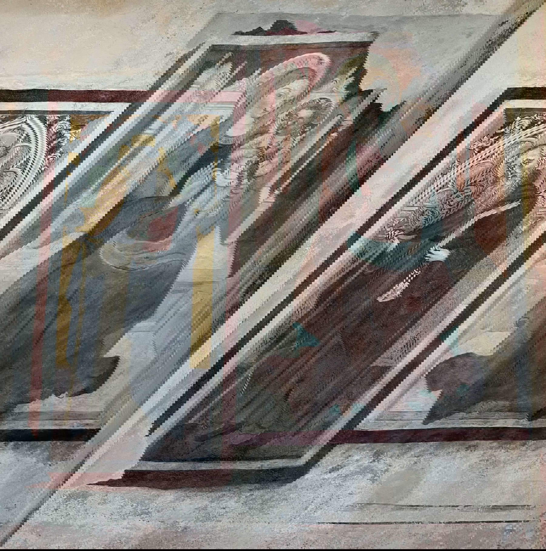 The frescoes after restoration The frescoes after restoration