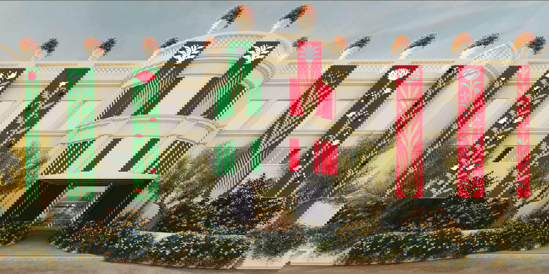 Agostino Iacurci, Ensemble (2024, proyecto; impresión sobre PVC). Con permiso del artista