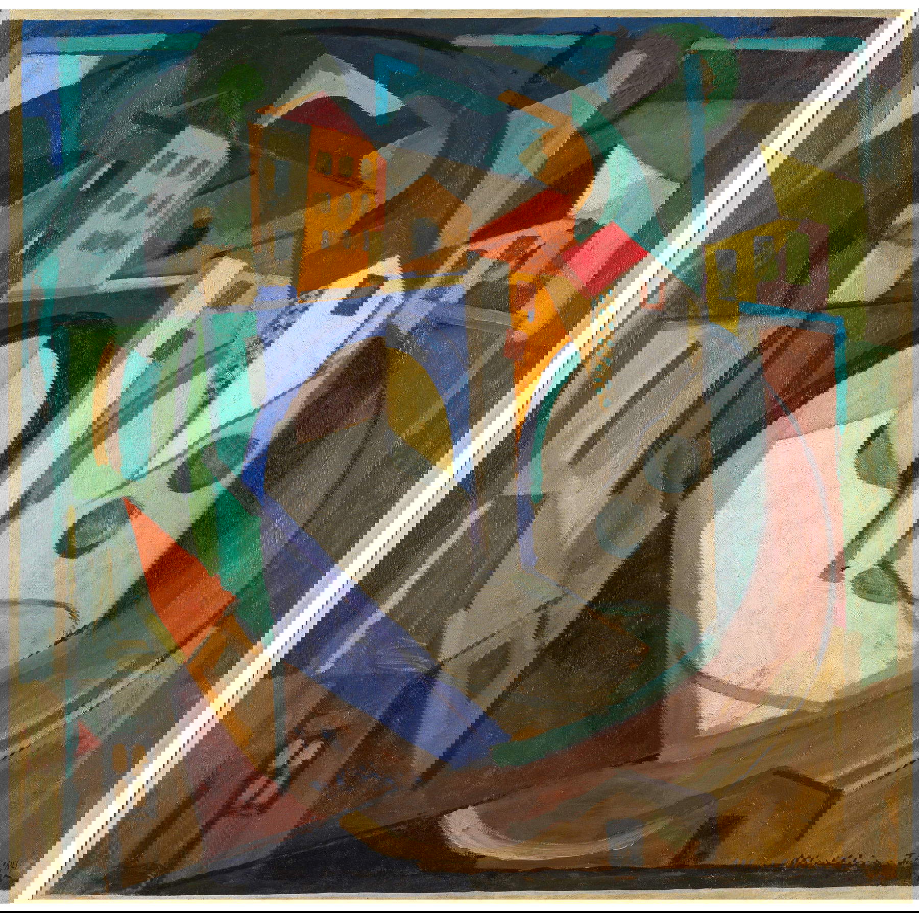 Albert Gleizes, Paysage (1914-1915; oil on canvas, 102 x 102 cm)