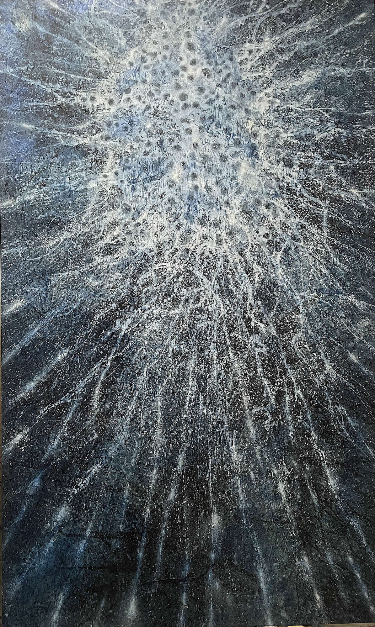 Alberto Di Fabio, Vita Astrale (2016; Acrílico sobre lienzo, 150 x 250 cm). Cortesía del artista
