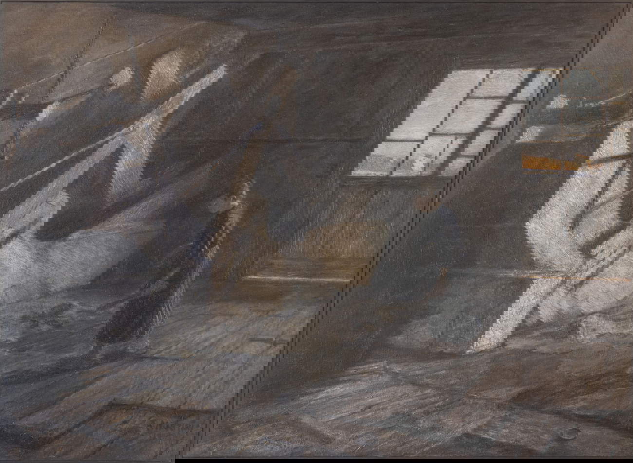Alberto Martini, Antica gualchiera trevigiana (1895; olio su tela, 135 x 185 cm; Collezione di Gaetano e Pietro Marzotto) Foto Manuel Silvestri