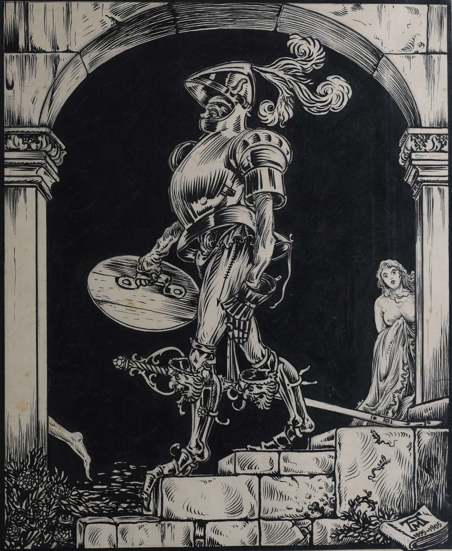 Alberto Martini, Episodio de Boccaccio (1899-1905; pluma sobre papel, 247 x 205 mm; Verona, Biblioteca Civica) Alberto Martini, Episodio de Boccaccio (1899-1905; pluma sobre papel, 247 x 205 mm; Verona, Biblioteca Civica)