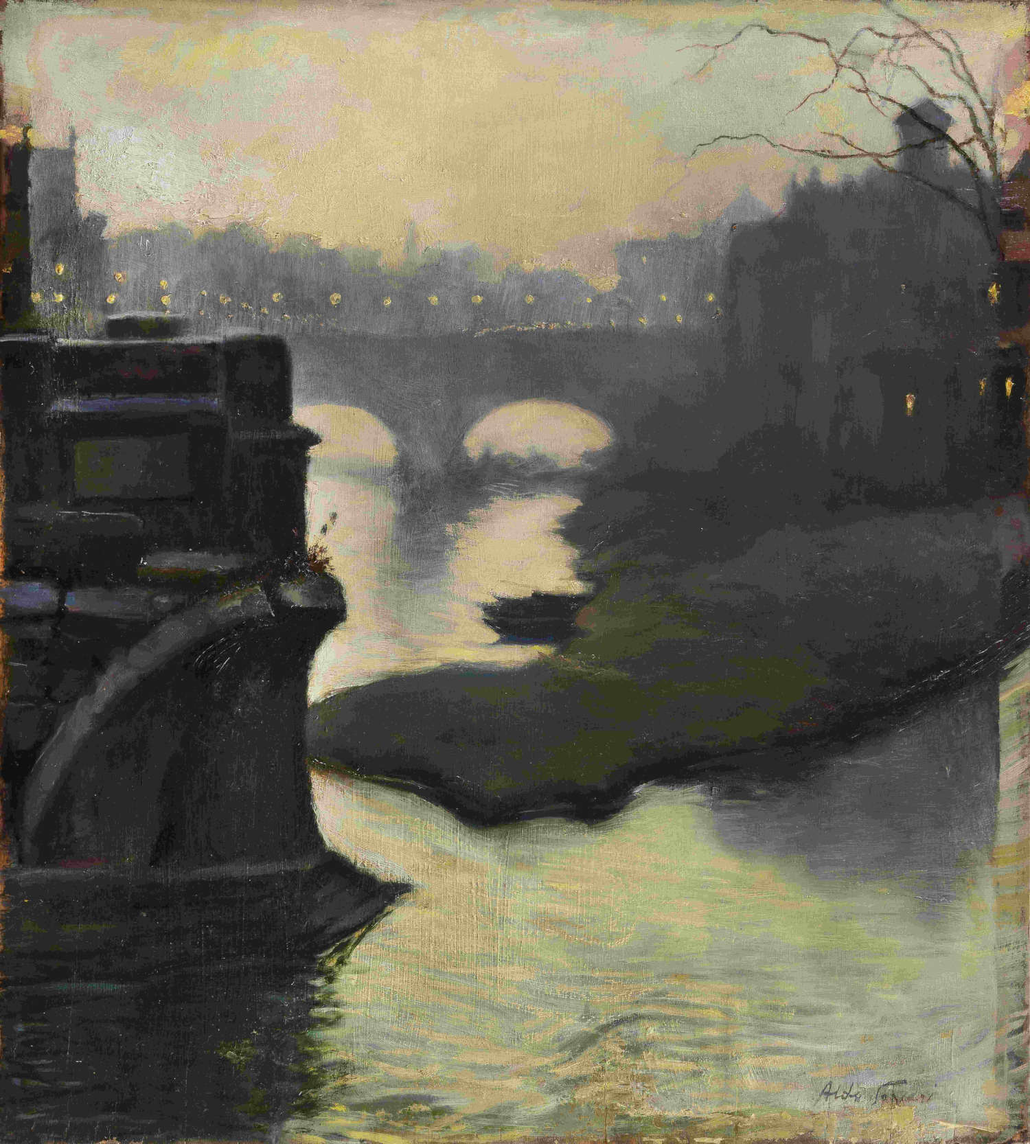 Aldo Severi, El puente roto en Roma (óleo sobre tabla, 50 x 45 cm) Aldo Severi, El puente roto en Roma (óleo sobre tabla, 50 x 45 cm)