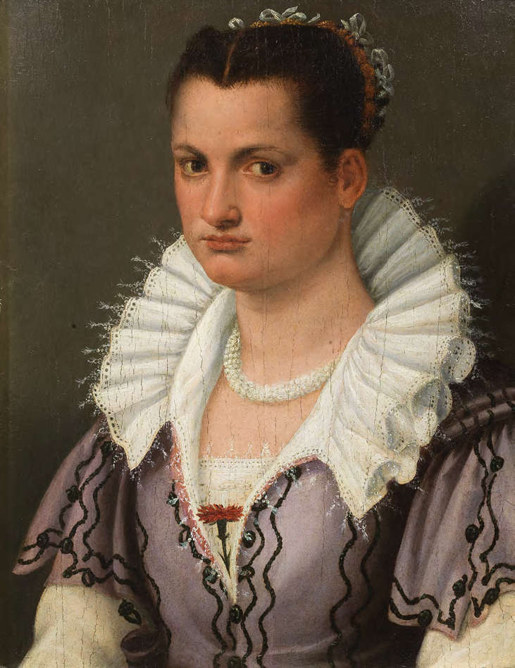 Alessandro Allori, Ritratto di nobildonna fiorentina (olio su tavola, 59 x 45,5 cm) Alessandro Allori, Ritratto di nobildonna fiorentina (olio su tavola, 59 x 45,5 cm)