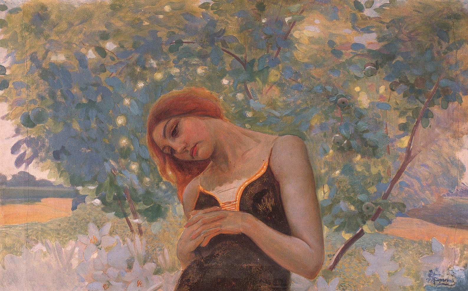 Alfredo Savini, Candor (1898; oil on canvas, 69.5 x 112 cm; Verona, Fondazione Cariverona)