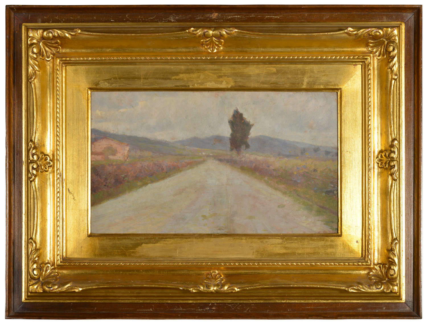 Amedeo Modigliani (attr.), Stradina toscana (1898?; olio su cartone, 21 x 37 cm; Livorno, Museo Civico Giovanni Fattori) Amedeo Modigliani (attr.), Stradina toscana (1898?; olio su cartone, 21 x 37 cm; Livorno, Museo Civico Giovanni Fattori)