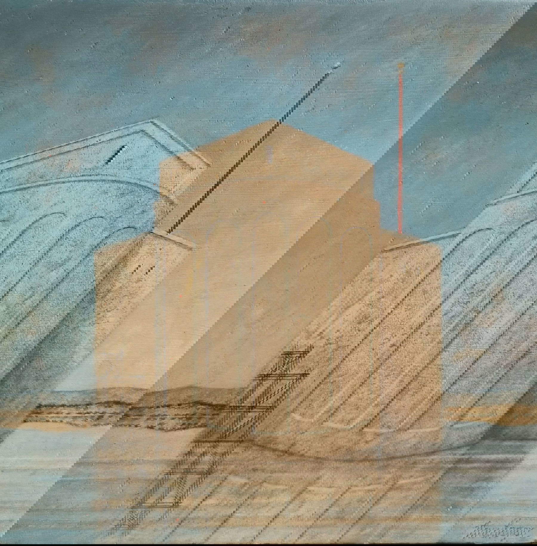 Ana Kapor, Soledad (2024; olio su tavola, 15 x 15 cm; Bologna, Galleria Forni)