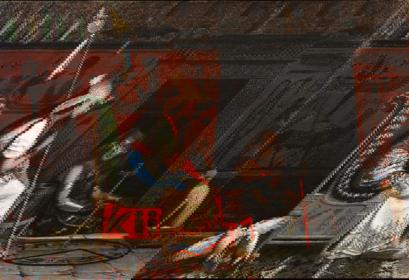 Anatolio Scifoni, Cléopâtre jeune femme consultant une sorcière (1869 ; Turin, Musei Reali, Palazzo Reale)