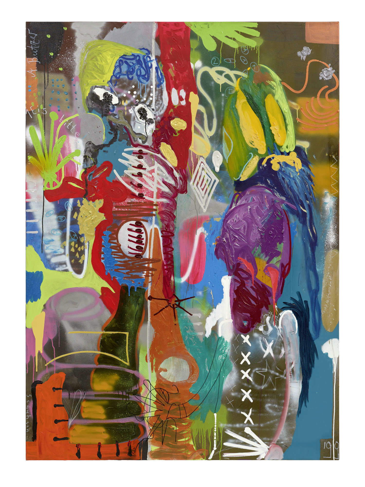 André Butzer, 1 Eis, bitte! / 1 helado, por favor! (1999; acrílico y esmalte sobre lienzo, 210 x 150 cm ). Con permiso de Galerie Max Hetzler, Berlín | París | Londres; Gió Marconi, Milán Foto: def image. André Butzer, 1 Eis, bitte! / 1 helado, por favor! (1999; acrílico y esmalte sobre lienzo, 210 x 150 cm ). Con permiso de Galerie Max Hetzler, Berlín | París | Londres; Gió Marconi, Milán Foto: def image.