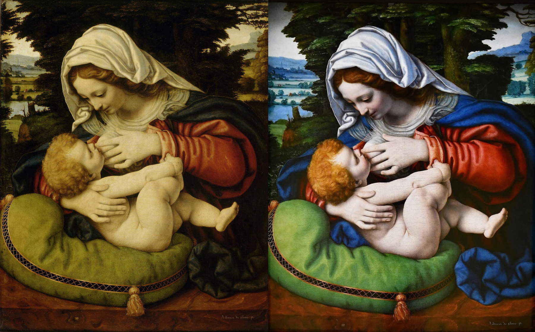 Confronto prima e dopo il restauro Confronto prima e dopo il restauro