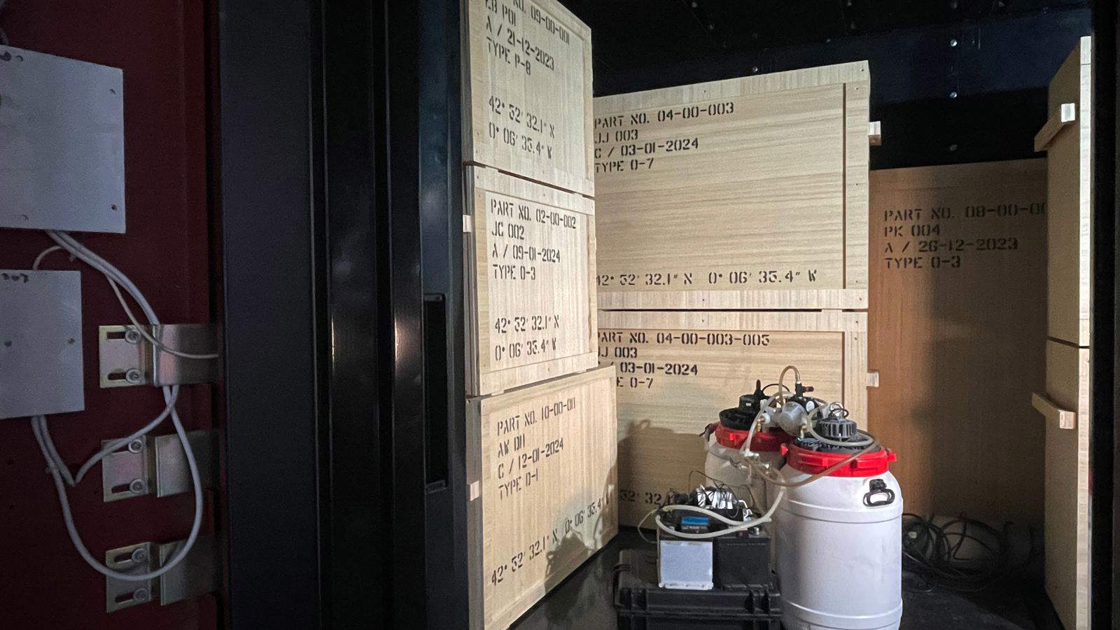 The room with the works. Photo: Andrei Molodkin/The Foundry Studio