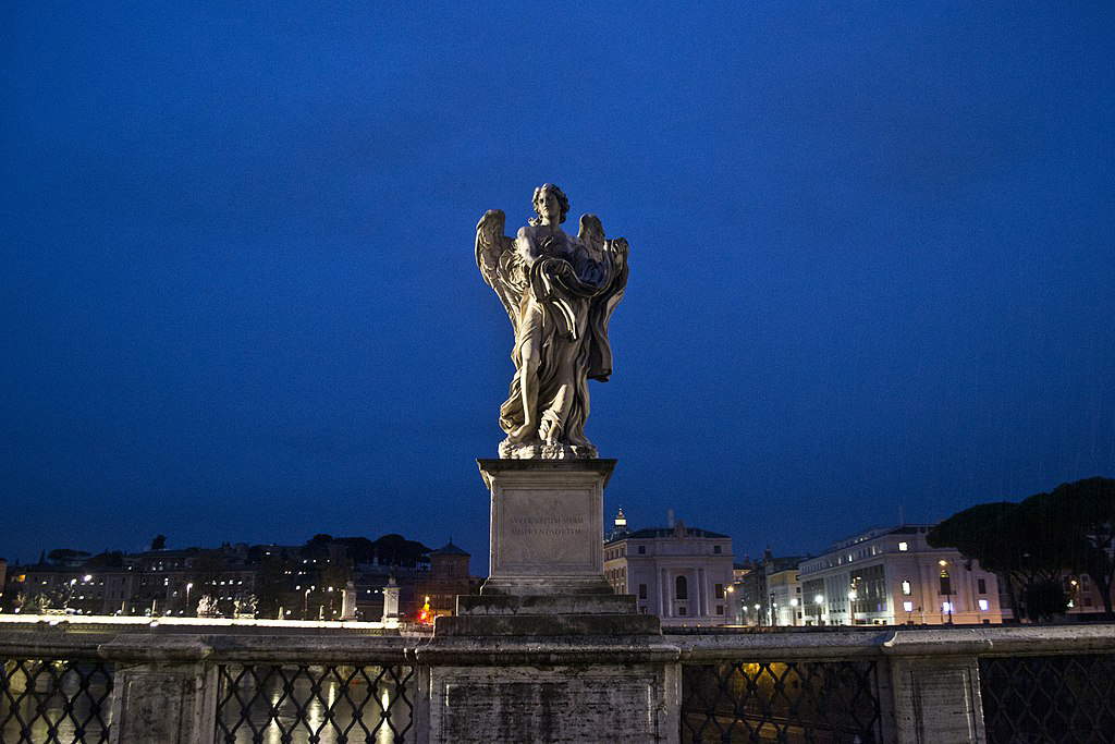 Einer der Engel von Ponte Sant'Angelo. Foto: Germano Flauto Einer der Engel von Ponte Sant'Angelo. Foto: Germano Flauto