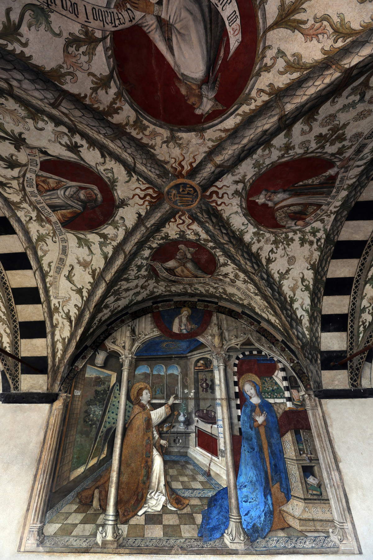 Giusto da Ravensburg, Verkündigung (Kirche von Santa Maria di Castello). Foto: Fabio Bussalino