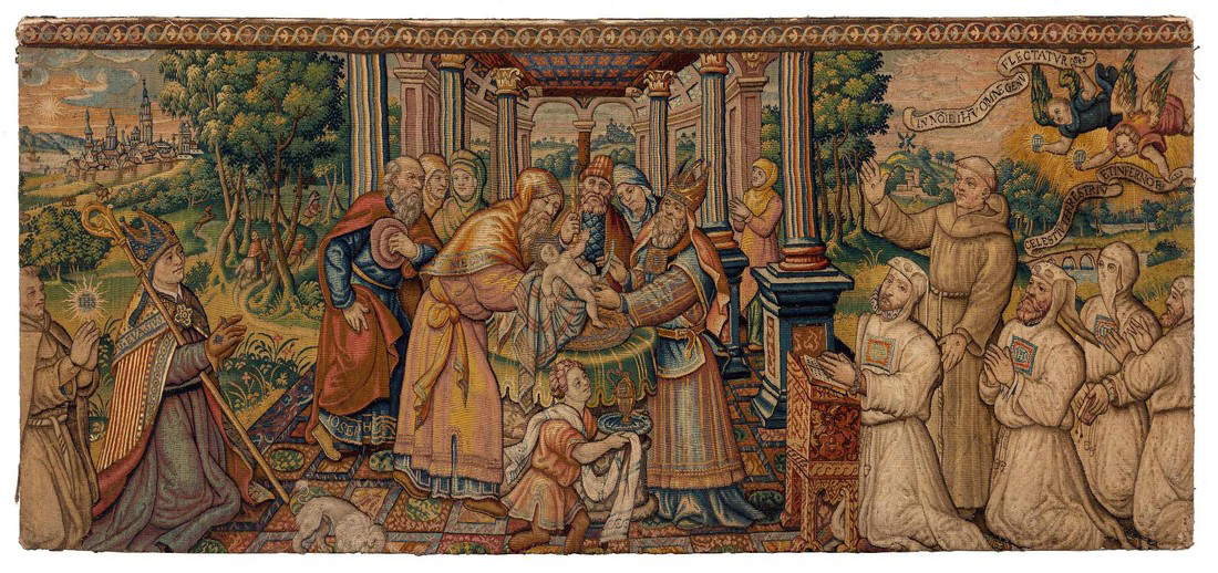 Arazziere fiammingo, Circoncisione di Cristo (1570-1575 circa; arazzo; Casale Monferrato, Museo Civico) Arazziere fiammingo, Circoncisione di Cristo (1570-1575 circa; arazzo; Casale Monferrato, Museo Civico)