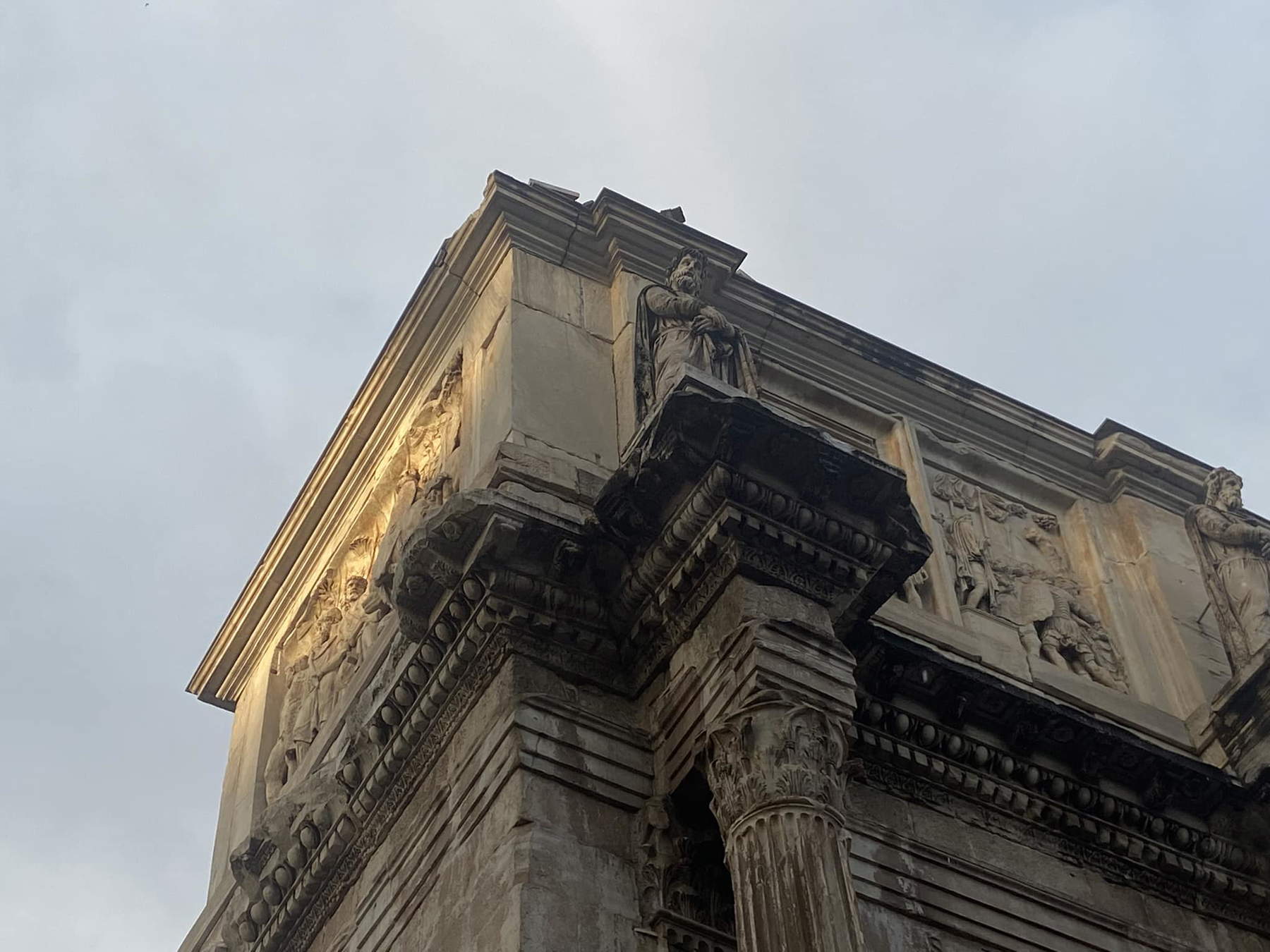 Rome, the Arch of Constantine was damaged by lightning