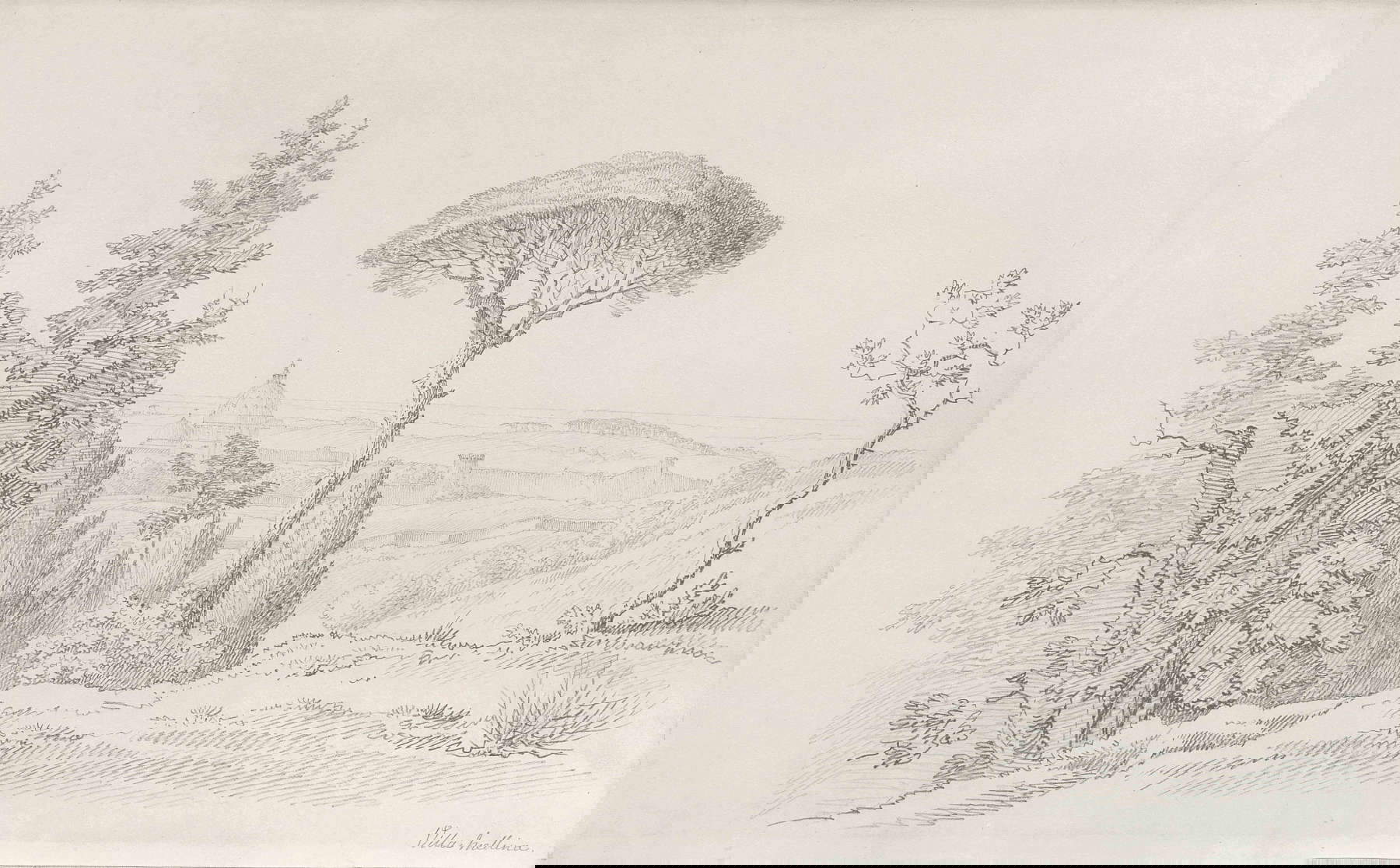 Artista inglés del siglo XIX, San Pedro de Villa Mellini en Monte Mario (lápiz sobre papel, 24,8 x 39,8 cm) Artista inglés del siglo XIX, San Pedro de Villa Mellini en Monte Mario (lápiz sobre papel, 24,8 x 39,8 cm)