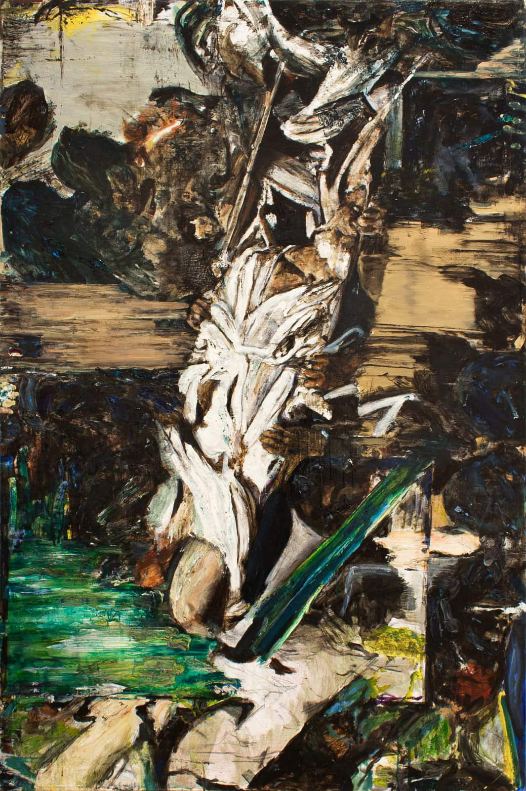 Arvin Golrokh, Corpo greve (2022; olio su tela, 150,5 × 100,5 cm) Arvin Golrokh, Corpo greve (2022; olio su tela, 150,5 × 100,5 cm)