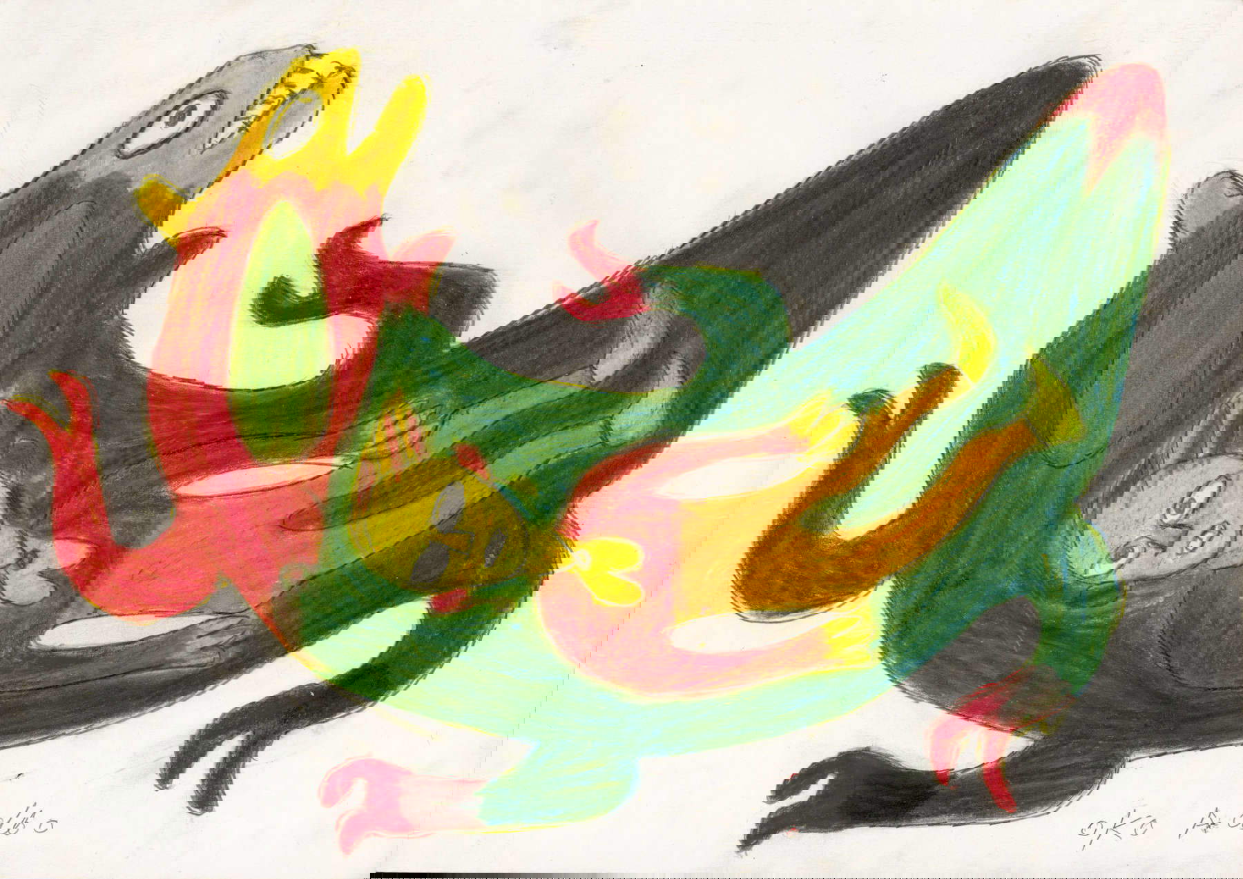 Ataa Oko, Sans titre (2007 ; graphite et crayons de couleur sur papier ; Lausanne, Collection de l'Art Brut). Crédits photos : Atelier de numérisation - Ville de Lausanne Ataa Oko, Sans titre (2007 ; graphite et crayons de couleur sur papier ; Lausanne, Collection de l'Art Brut). Crédits photos : Atelier de numérisation - Ville de Lausanne