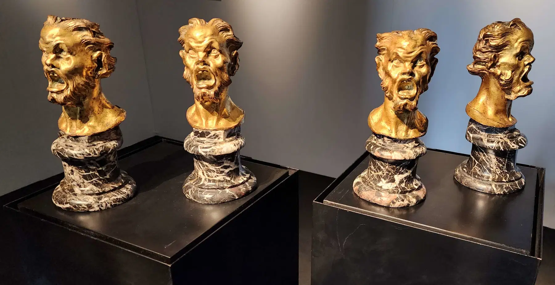 The four grotesque heads that Bernini had made for his carriage