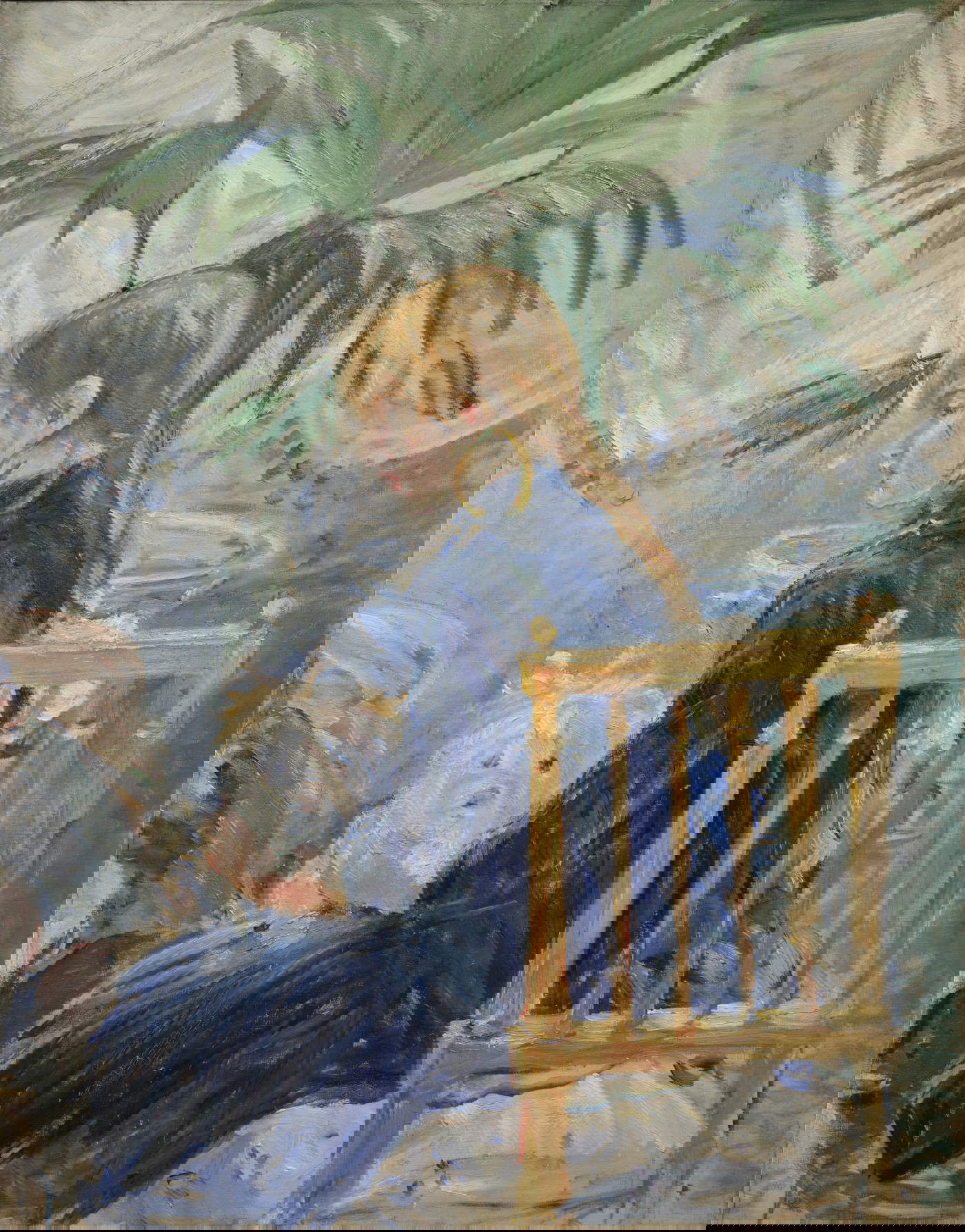 Berthe Morisot, Fanciulla con cane (1886; olio su tela, 92 x 73 cm; Collezione privata) © Christian Baraja
