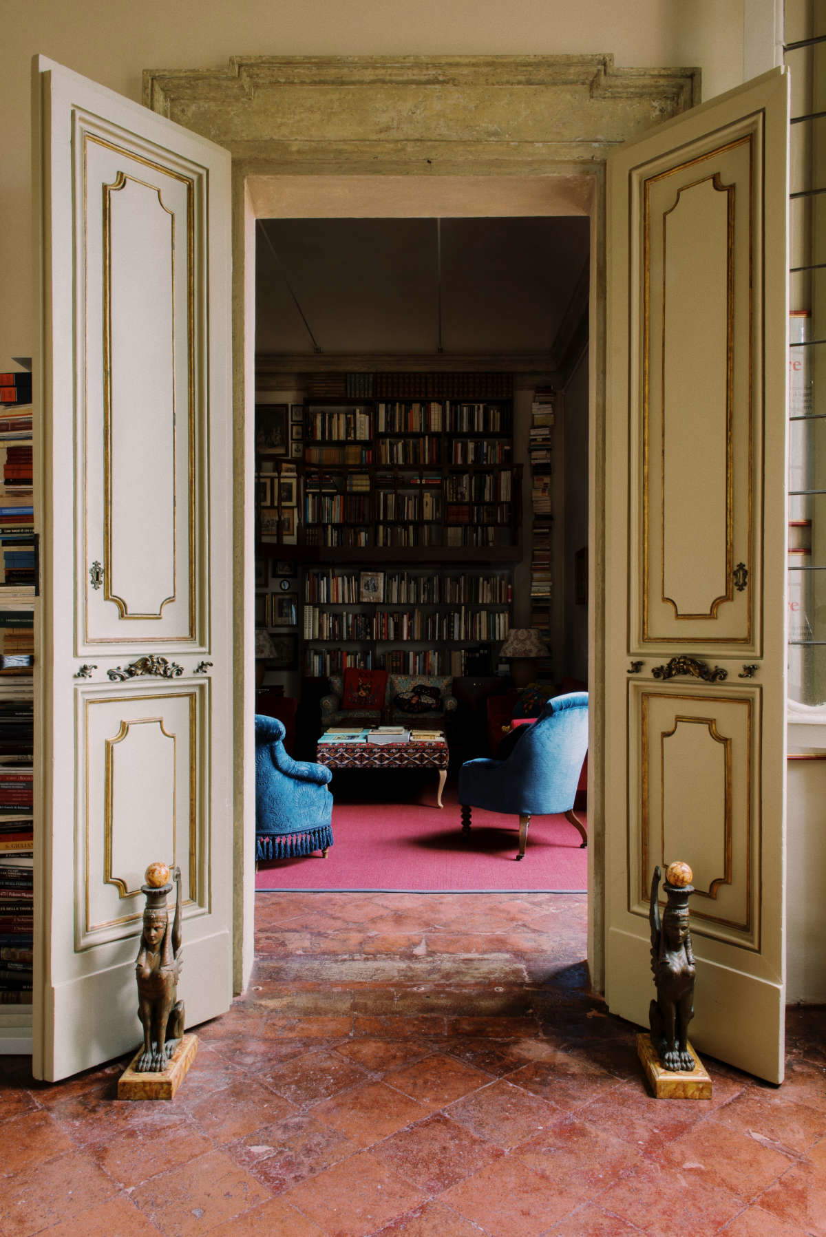 The Eugenio Busmanti Library in Palazzo Bentivoglio, Bologna. Photo: Paolo Abate