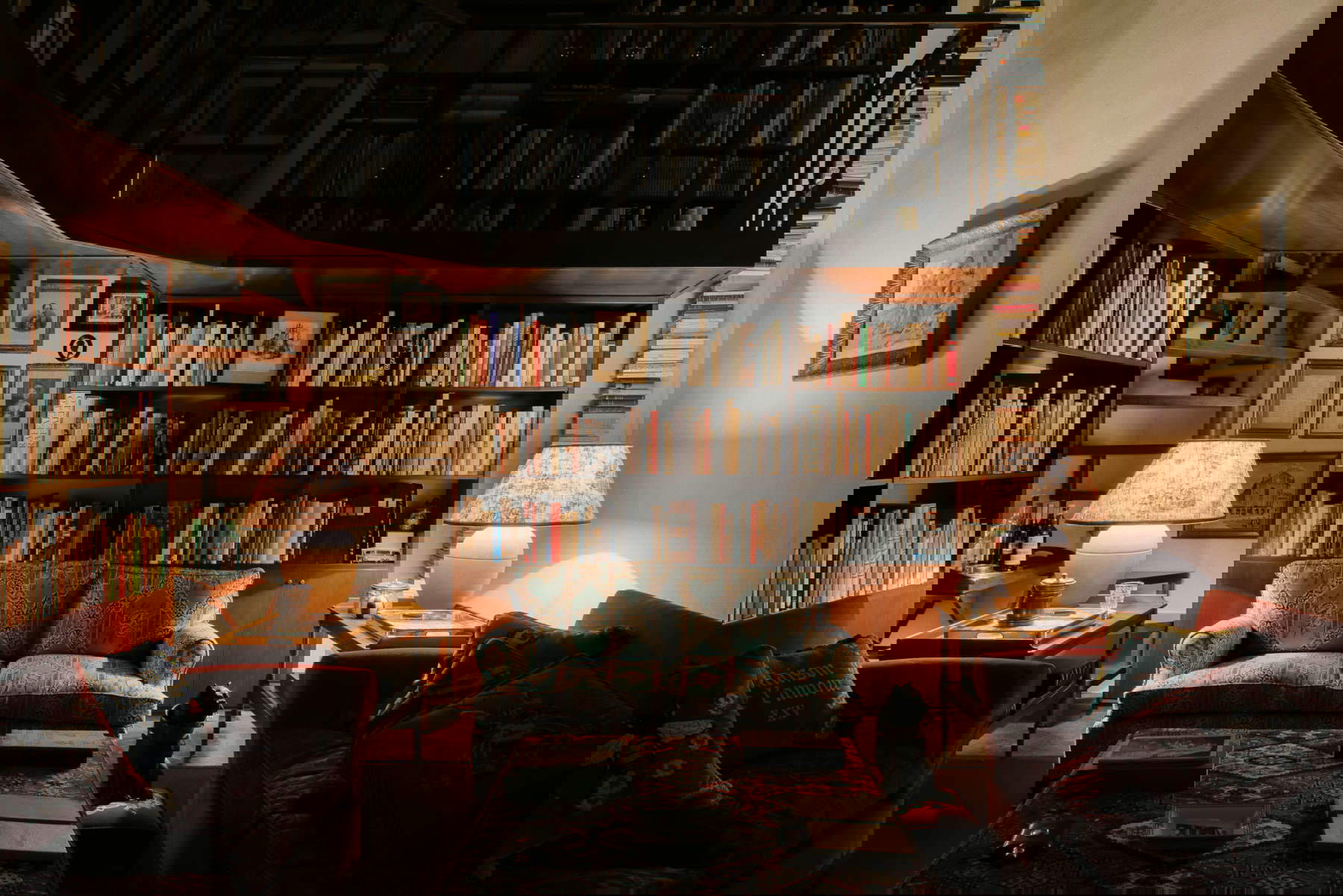 The Eugenio Busmanti Library in Palazzo Bentivoglio, Bologna. Photo: Paolo Abate