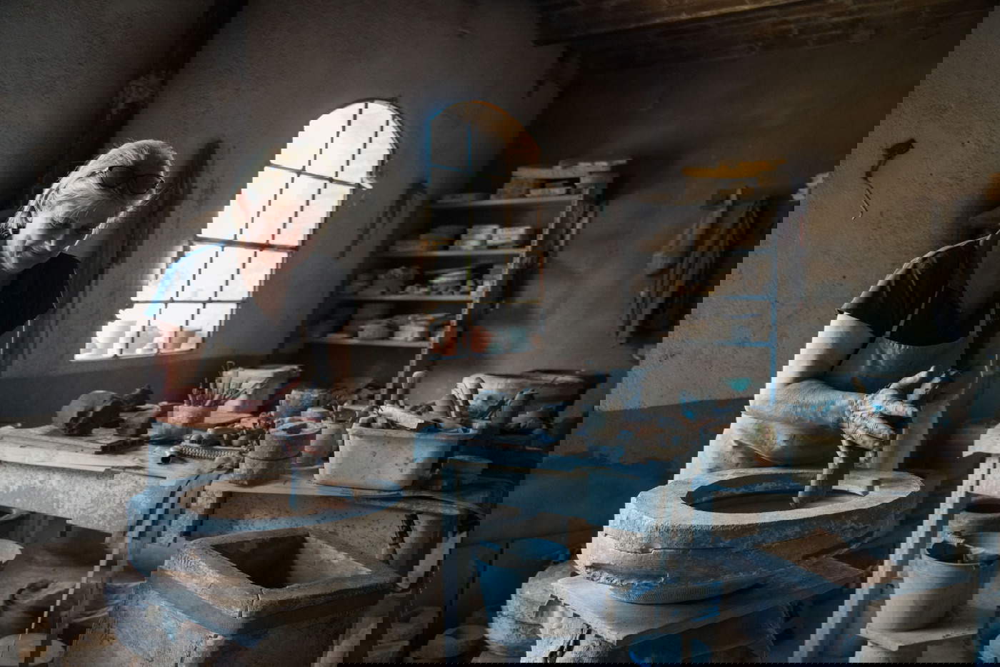 Bottega ceramica ad Impruneta (Toscana)