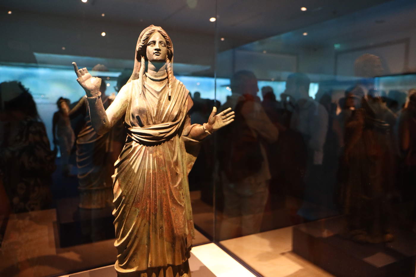 San Casciano bronzes on display at the National Archaeological Museum of Reggio Calabria