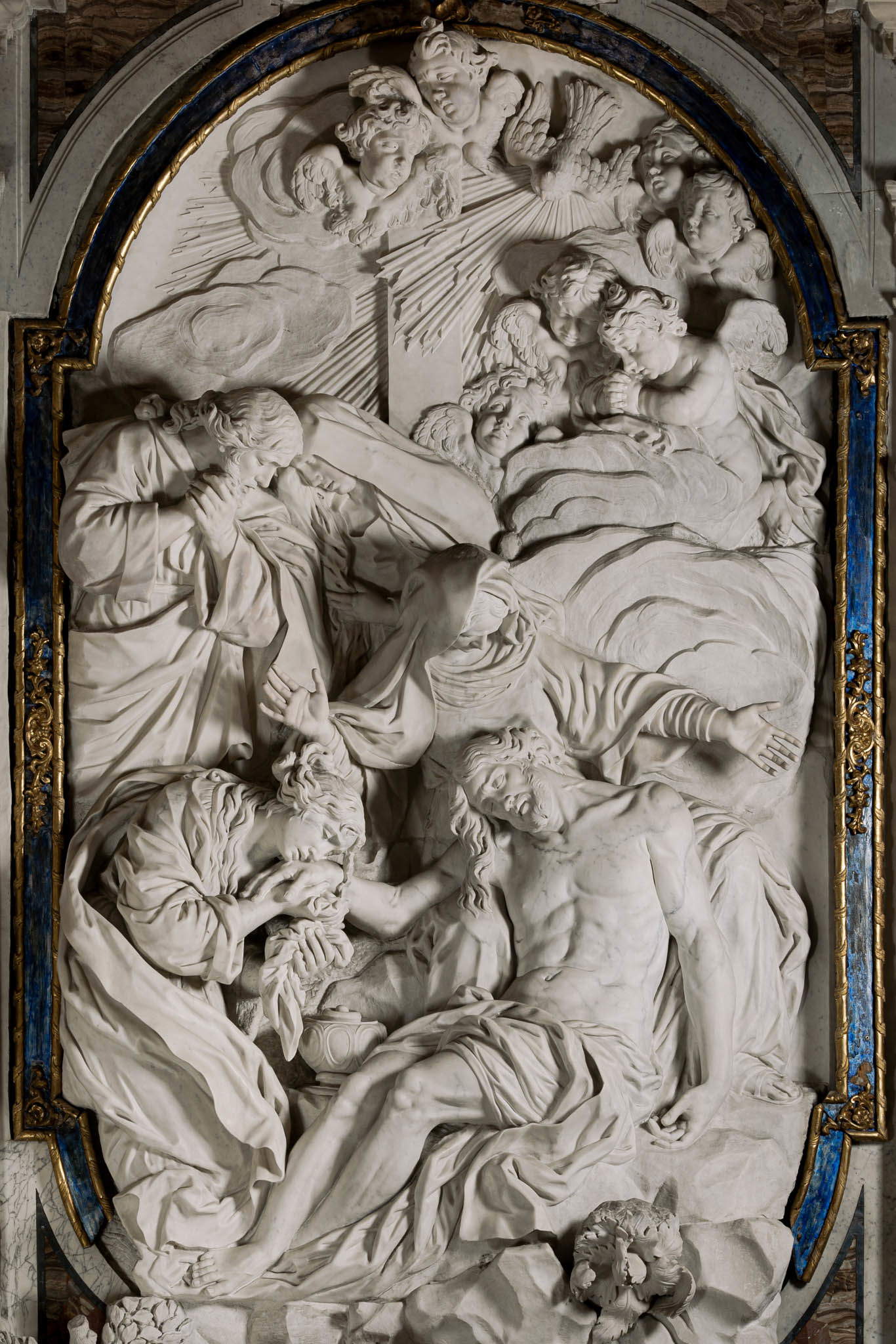 Le maître-autel de la chapelle Sansevero. Photo : Raffaele Aquilante et Alessandro Scarano pour 327Collective, Archives du musée de la chapelle Sansevero Le maître-autel de la chapelle Sansevero. Photo : Raffaele Aquilante et Alessandro Scarano pour 327Collective, Archives du musée de la chapelle Sansevero