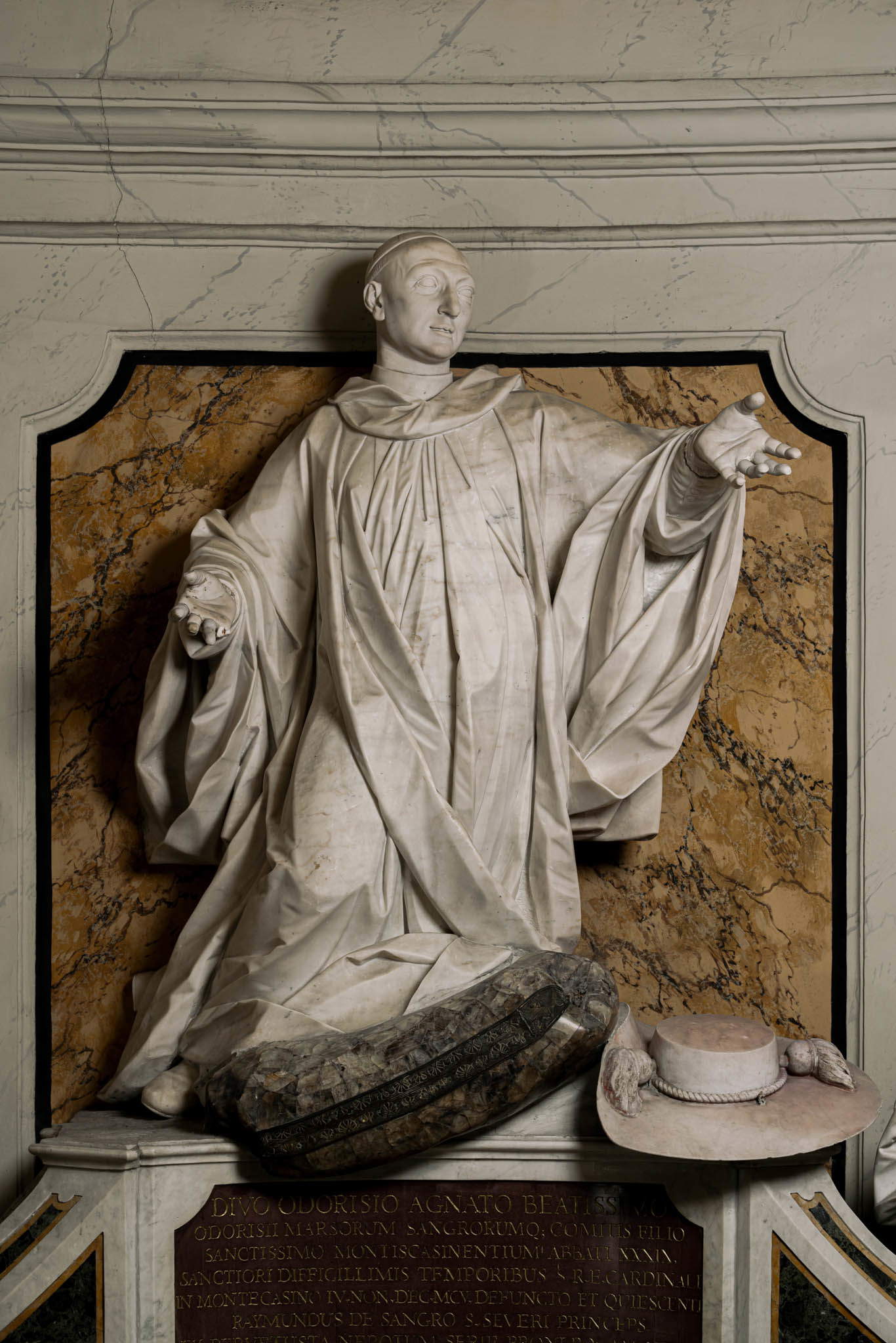 Francesco Queirolo, Saint Oderisius (1756 ; marbre ; Naples, chapelle Sansevero). Photo : Raffaele Aquilante et Alessandro Scarano pour 327Collective, Archives du musée de la chapelle Sansevero Francesco Queirolo, Saint Oderisius (1756 ; marbre ; Naples, chapelle Sansevero). Photo : Raffaele Aquilante et Alessandro Scarano pour 327Collective, Archives du musée de la chapelle Sansevero