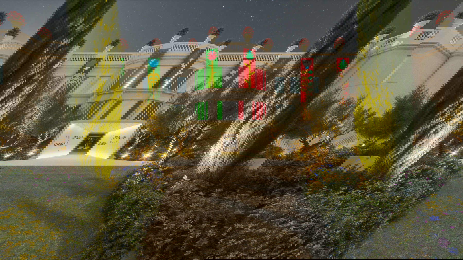 Render de la Casa Italia para los Juegos Olímpicos de París 2024. Exterior