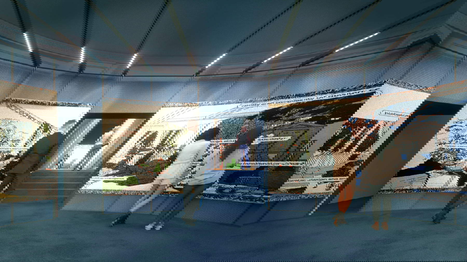 Renderizado de la Casa Italia para los Juegos Olímpicos de París 2024. Entrada