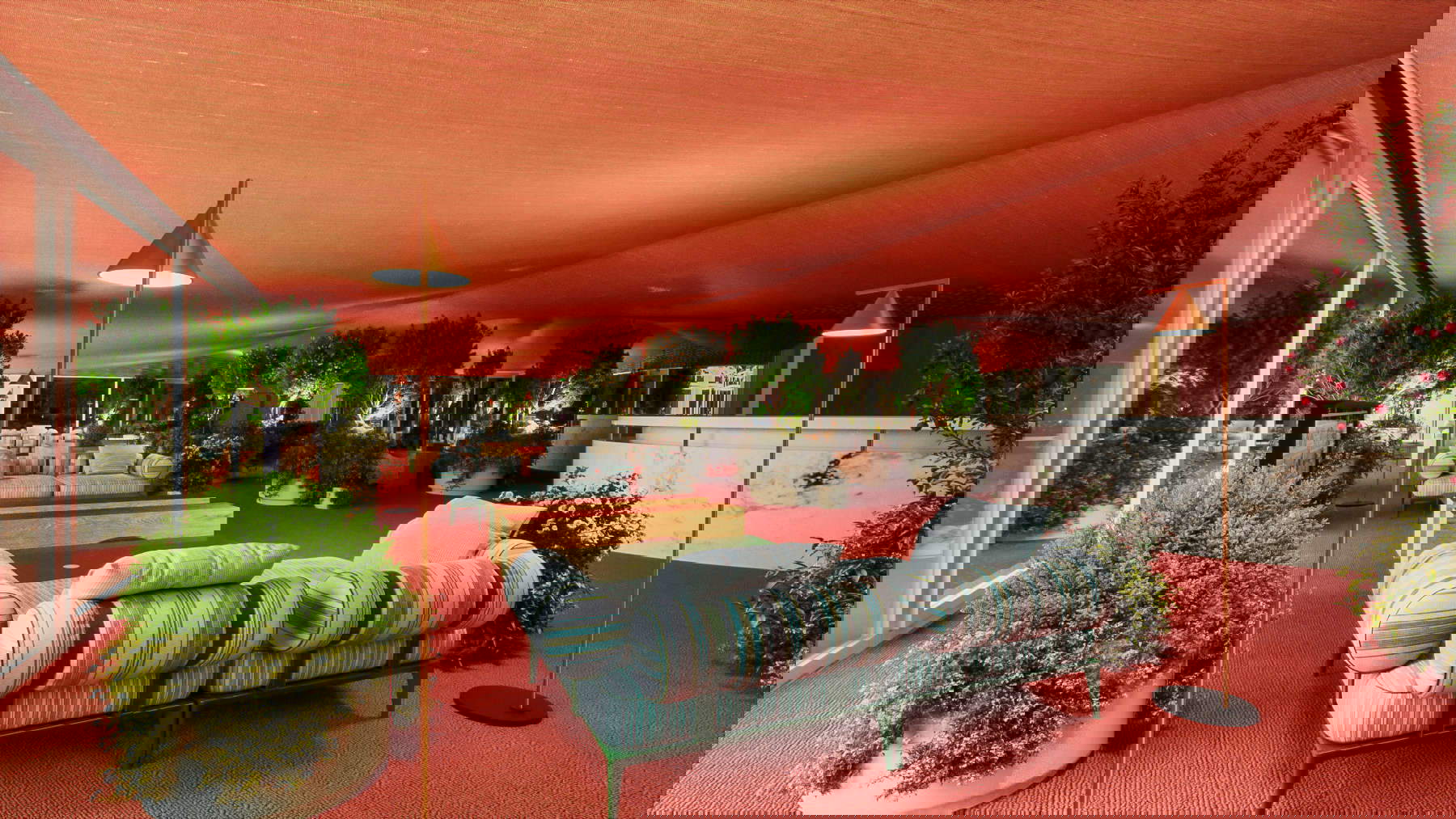 Render de la Casa Italia para los Juegos Olímpicos de París 2024. Salón